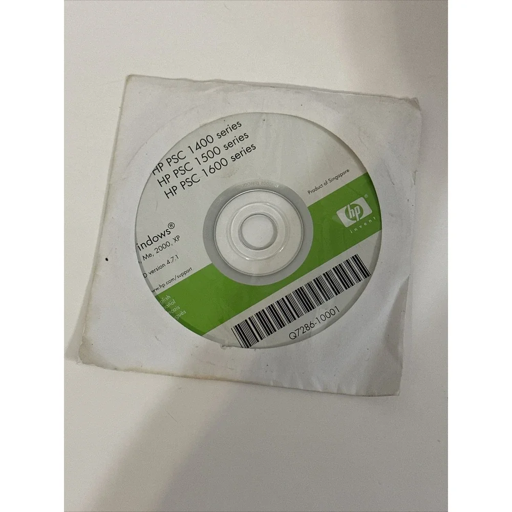 HP PSC 1400 1500 1600 Series Printer Software Driver CD Windows XP 98